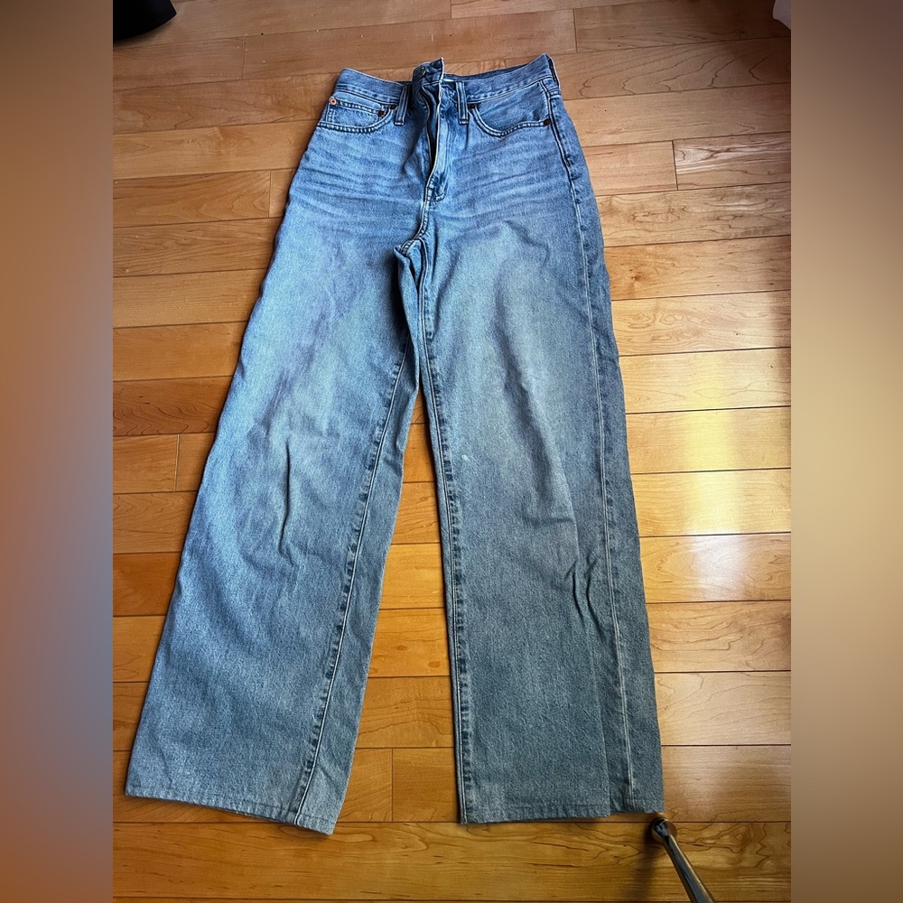 Madewell Light Blue Wide Leg Flare Jeans